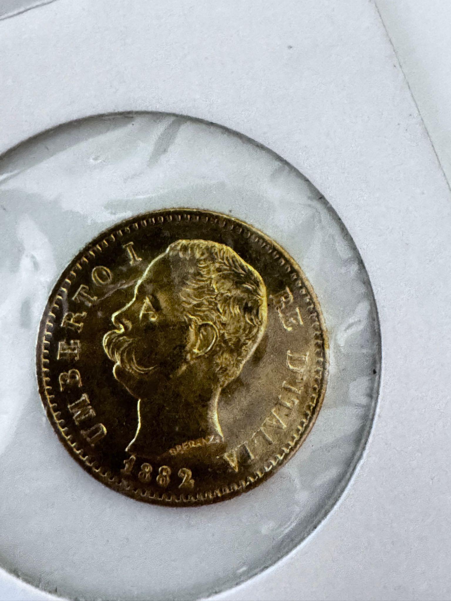 20 Lire 1882 Italy Gold - Image 1